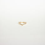 Curved Diamond Chevron Stacking Rings