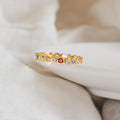 Rainbow Enamel Evil Eye Ring