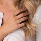 Diamond Twist Ring Gold