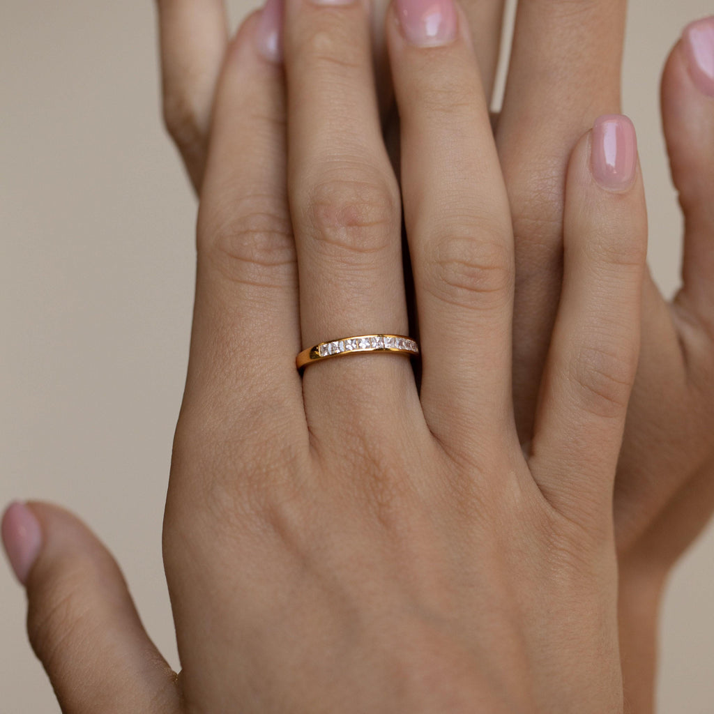 Minimalist Diamond Band Ring