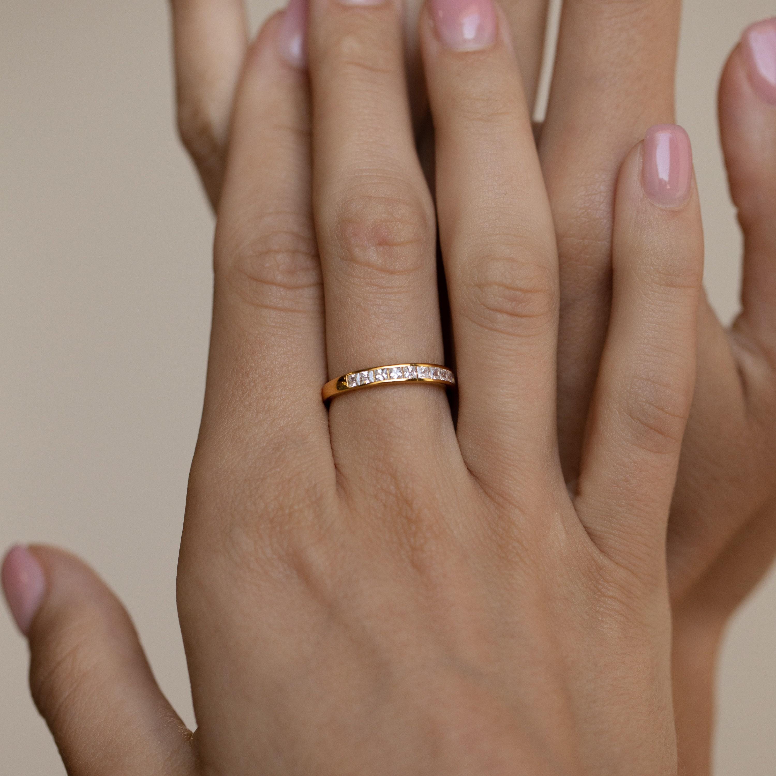 Minimalist Diamond Band Ring