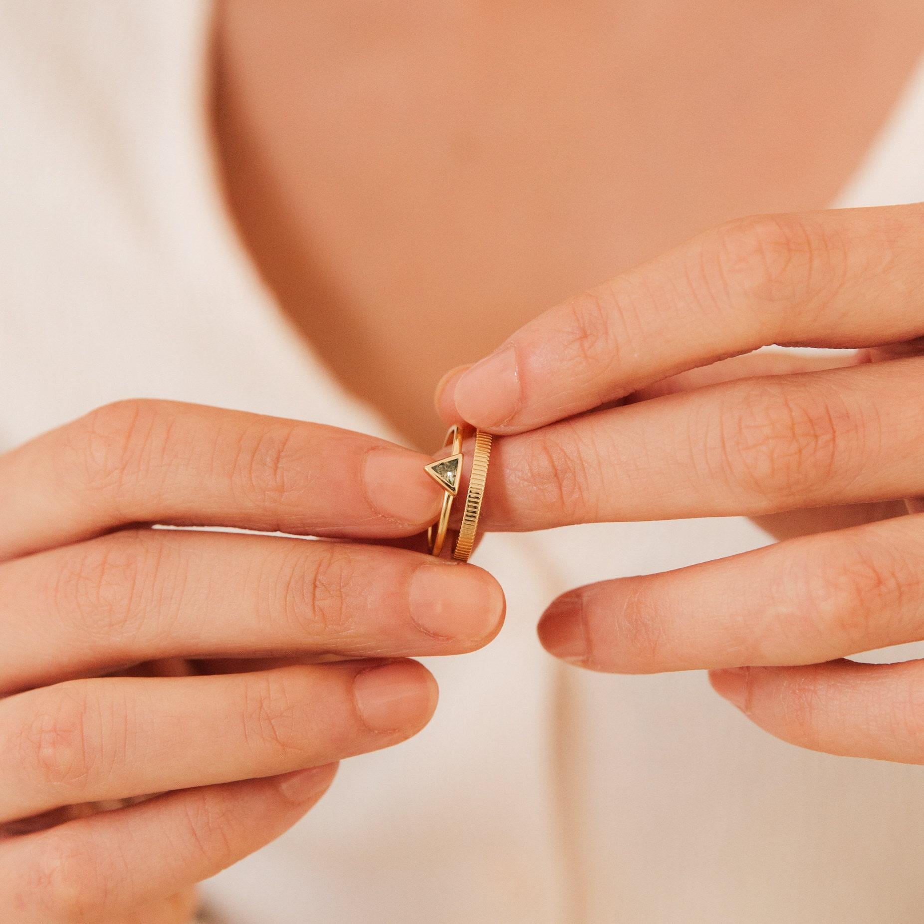 Peridot Double Ring Band