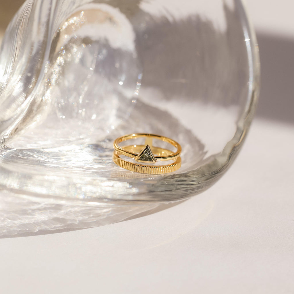 Peridot Double Ring Band