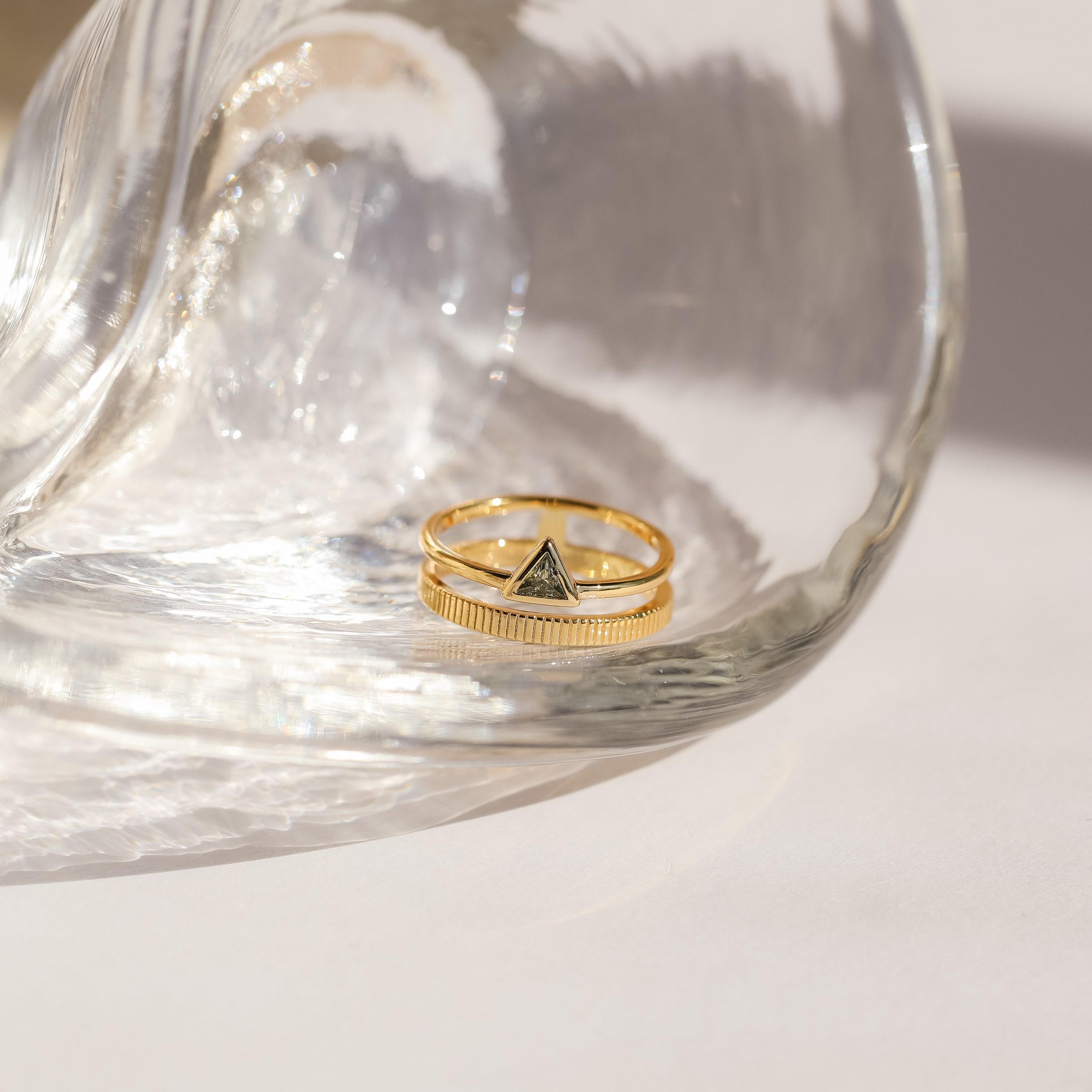 Peridot Double Ring Band