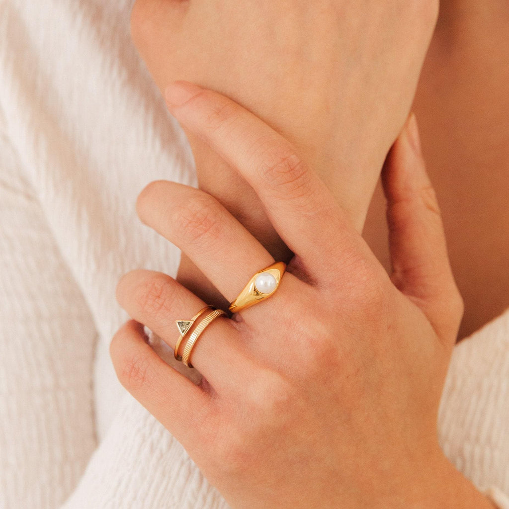 Peridot Double Ring Band