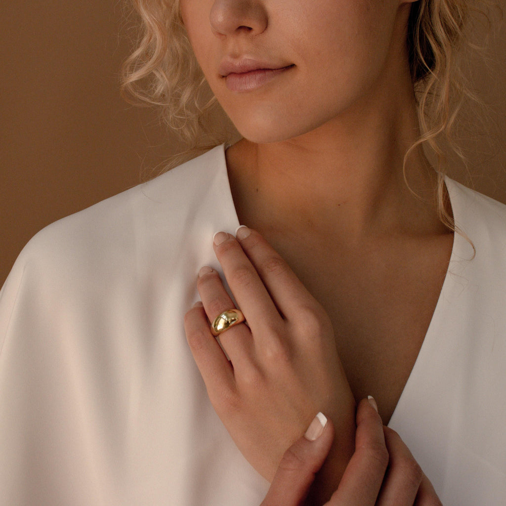 Gold Dome Statement Ring