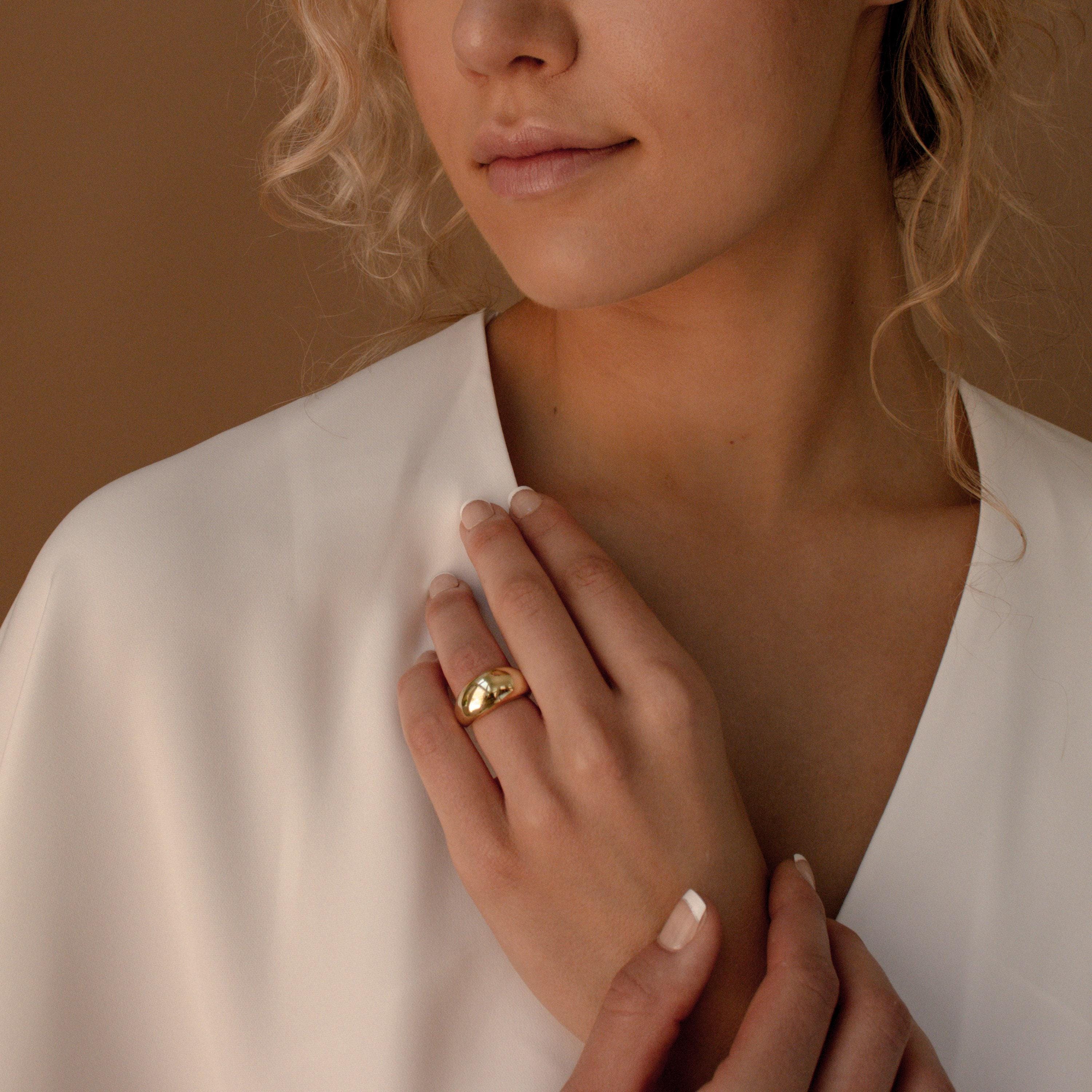 Gold Dome Statement Ring