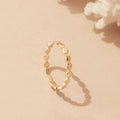 Beaded Gold Stacking Ring