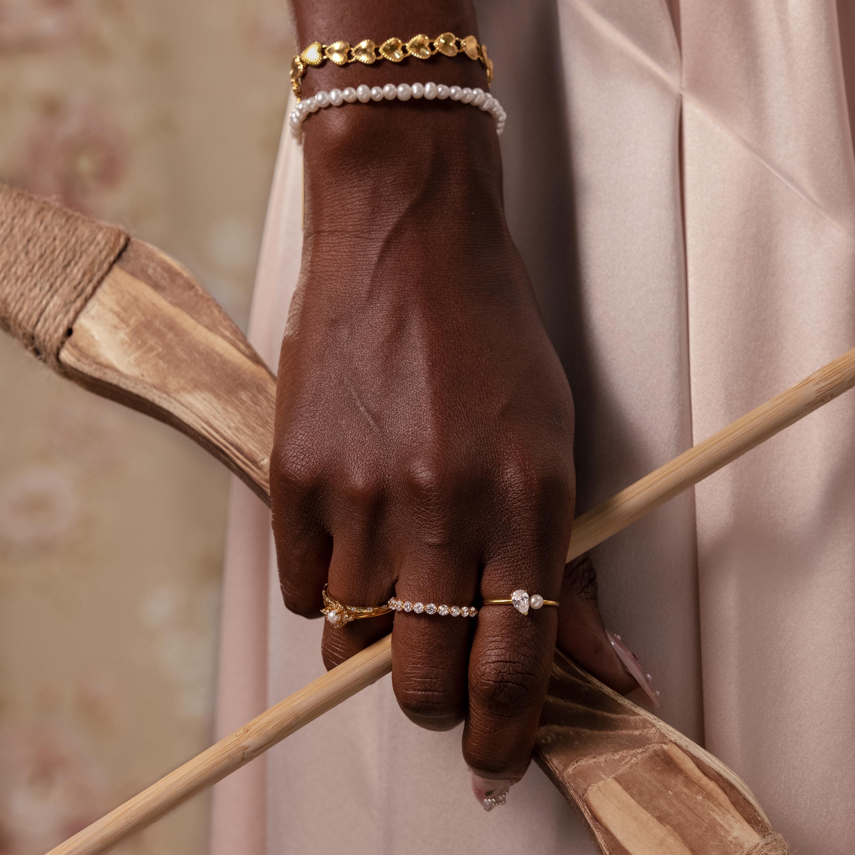 Vintage Pearl & Diamond Ring