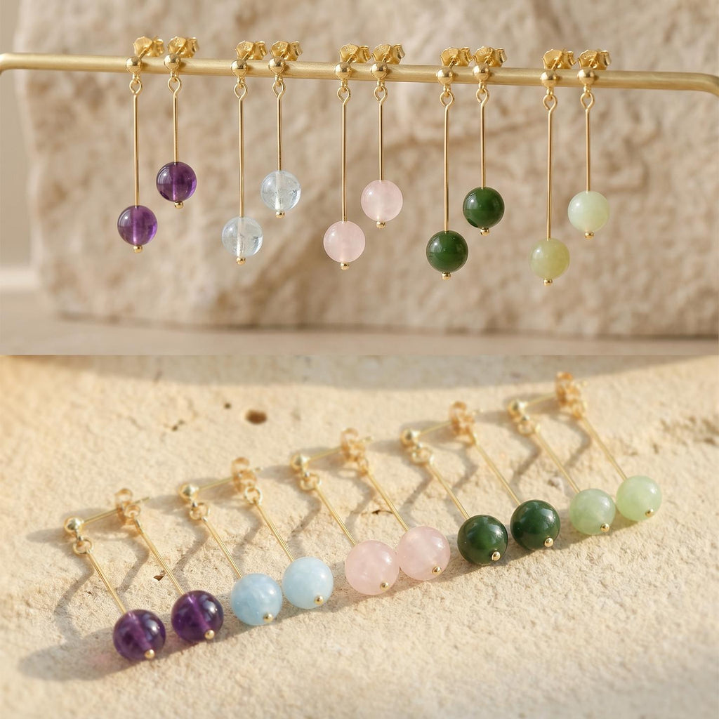 Birthstone Crystal Drop Earrings