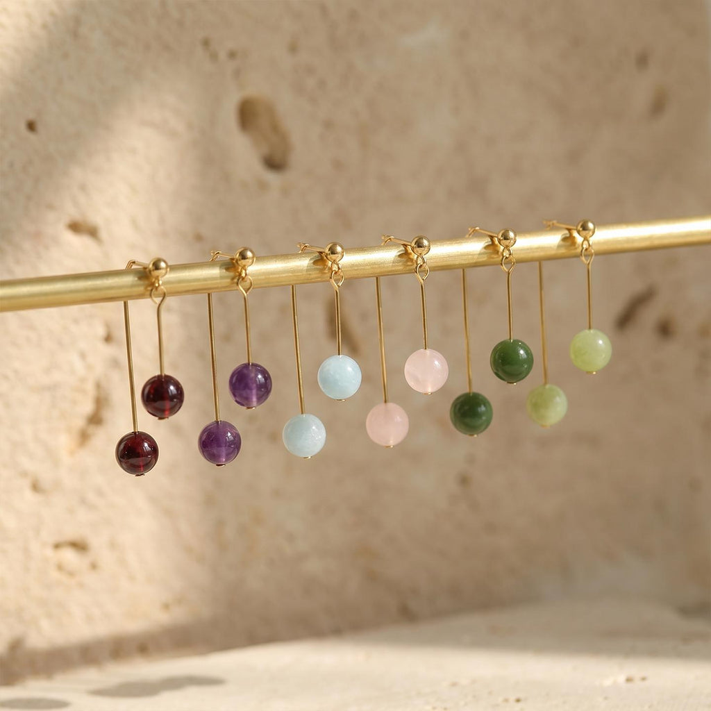 Birthstone Crystal Drop Earrings