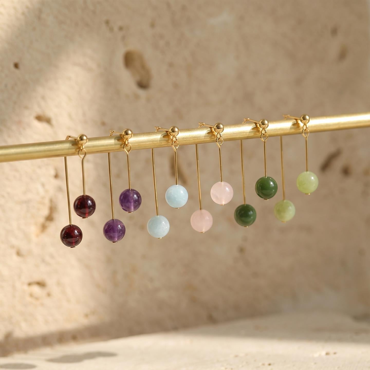Birthstone Crystal Drop Earrings