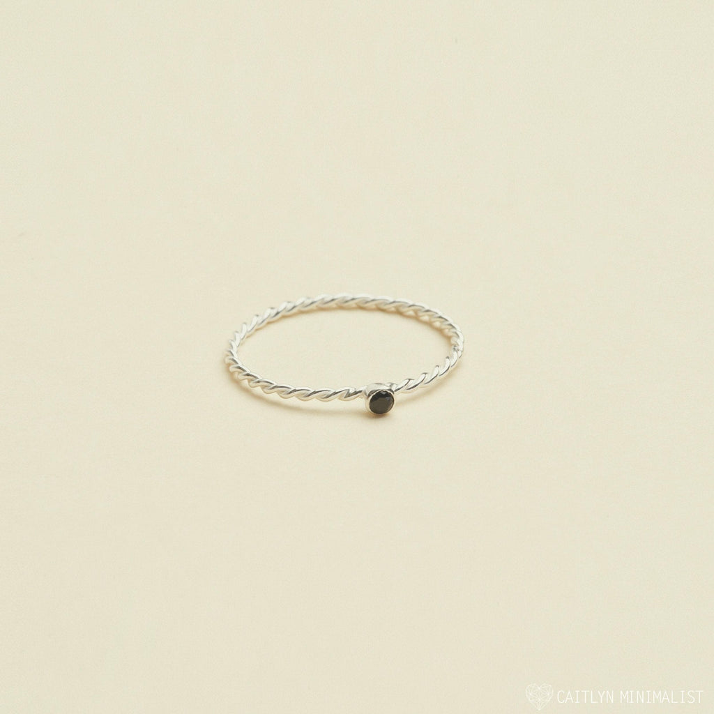 Twisted Birthstone Ring