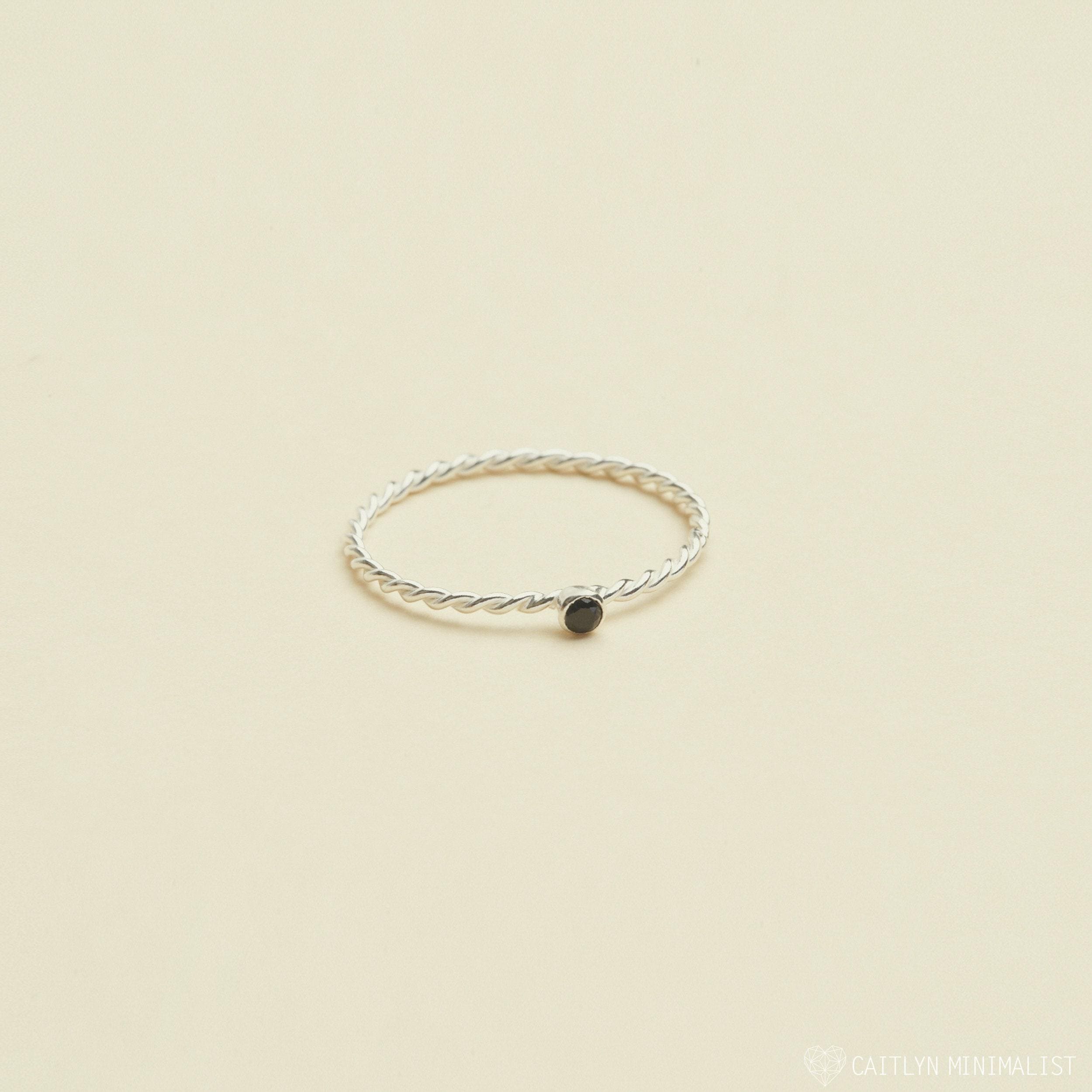 Twisted Birthstone Ring