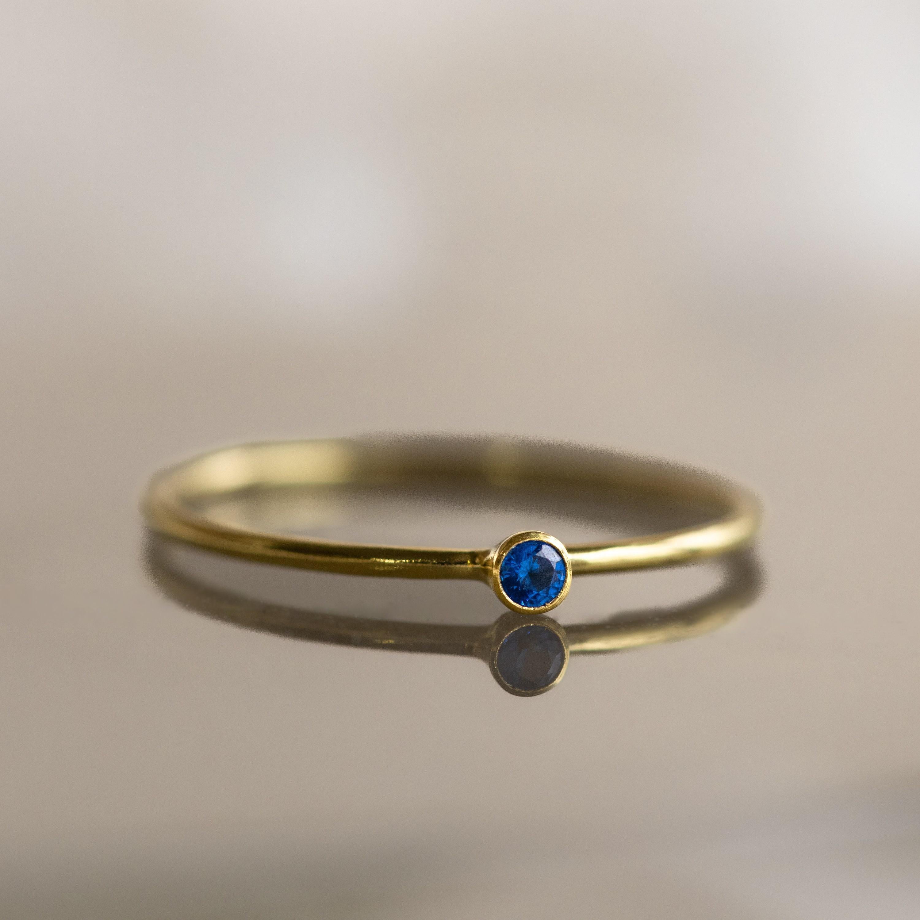 Minimalist Birthstone Ring • Gemstone Ring in Sterling Silver • Dainty Birthstone Ring • Stacking Ring • Gifts for Mom • RM45