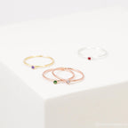 Minimalist Birthstone Ring • Gemstone Ring in Sterling Silver • Dainty Birthstone Ring • Stacking Ring • Gifts for Mom • RM45