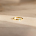 Baguette Birthstone Ring by Caitlyn Minimalist • Custom Stackable Gemstone Ring, Perfect for Everyday • Personalized Gifts for Mom • RM86