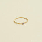 Twisted Birthstone Ring