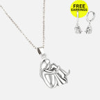 Hug Pendant Necklace With Bonus Earrings – Offer